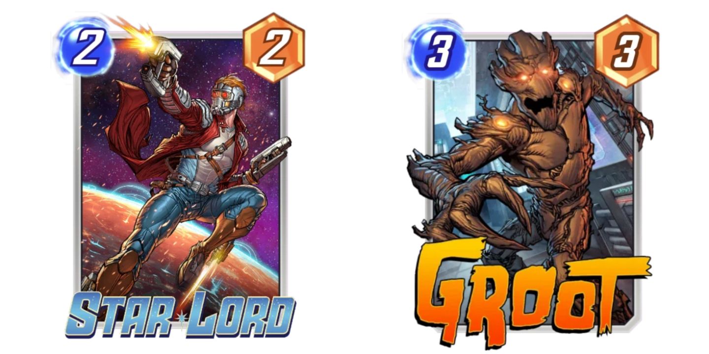 star-lord and groot cards