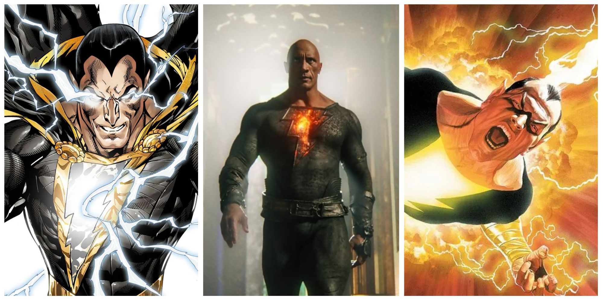 black adam from dc comics and dwayne johnson's dceu black adam