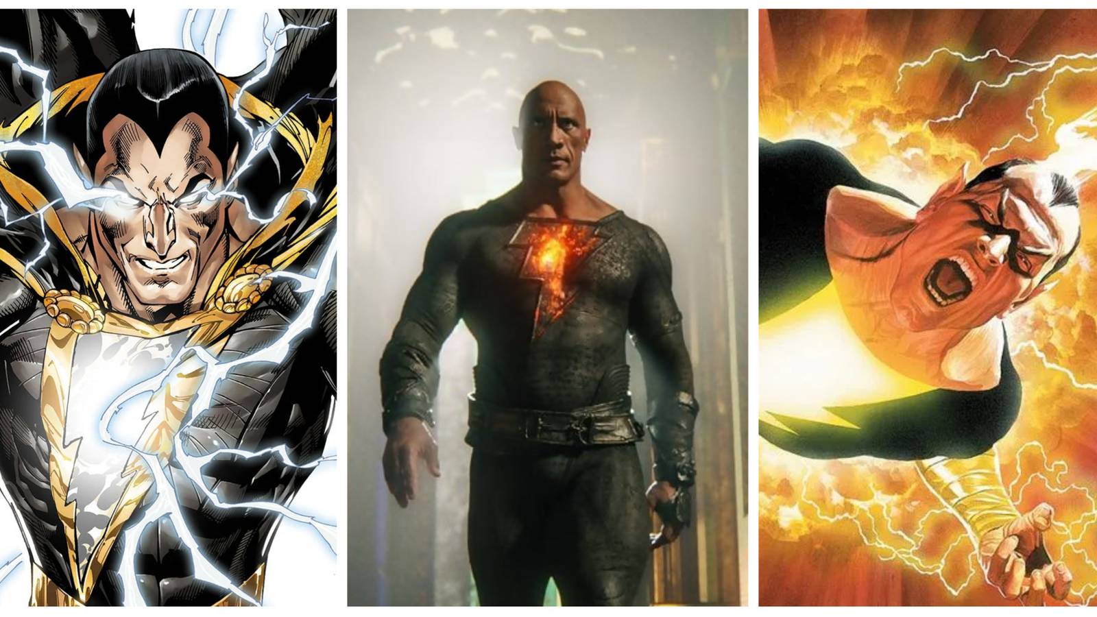 black adam from dc comics and dwayne johnson's dceu black adam