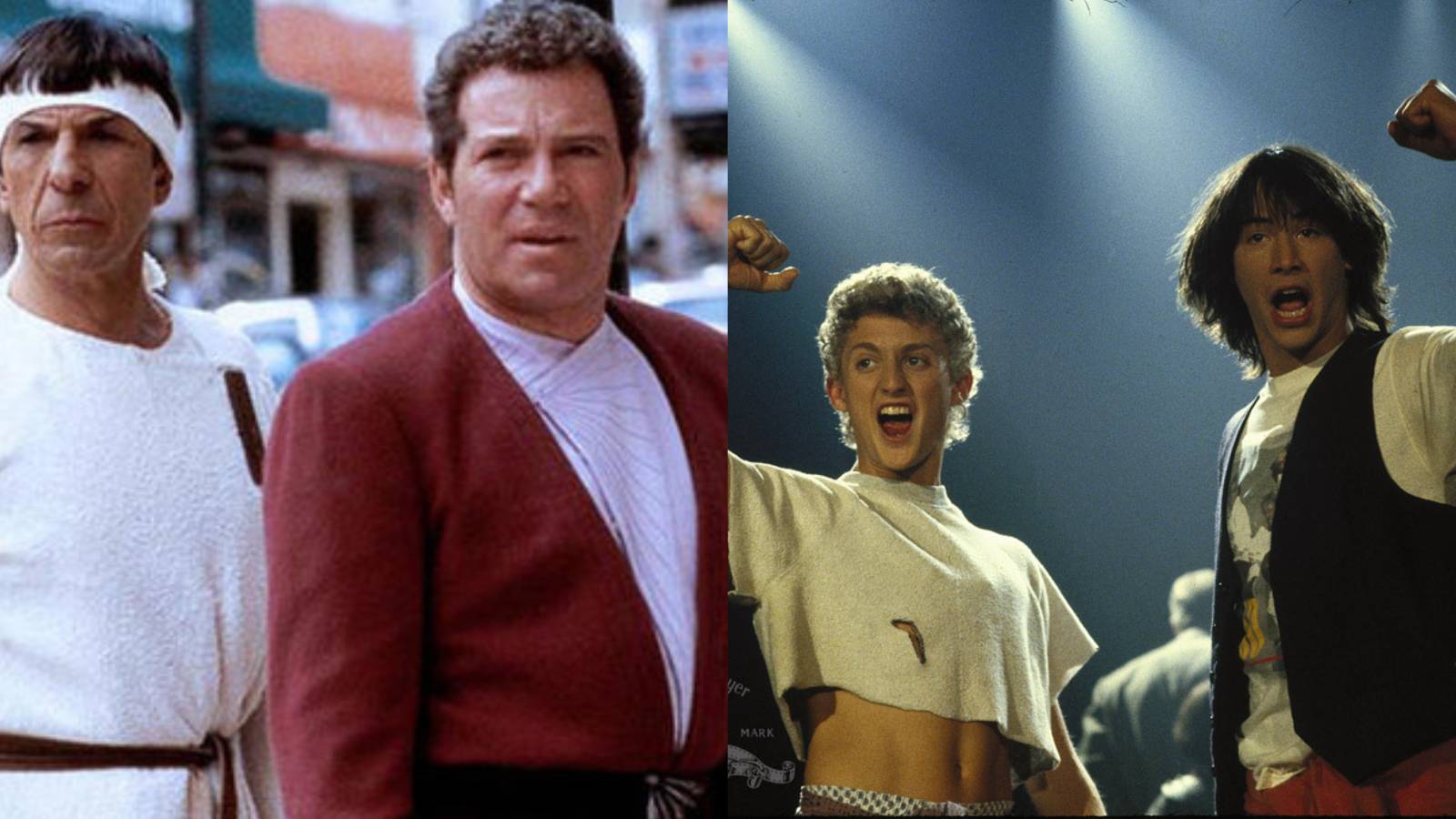 left: star trek; right: bill & ted