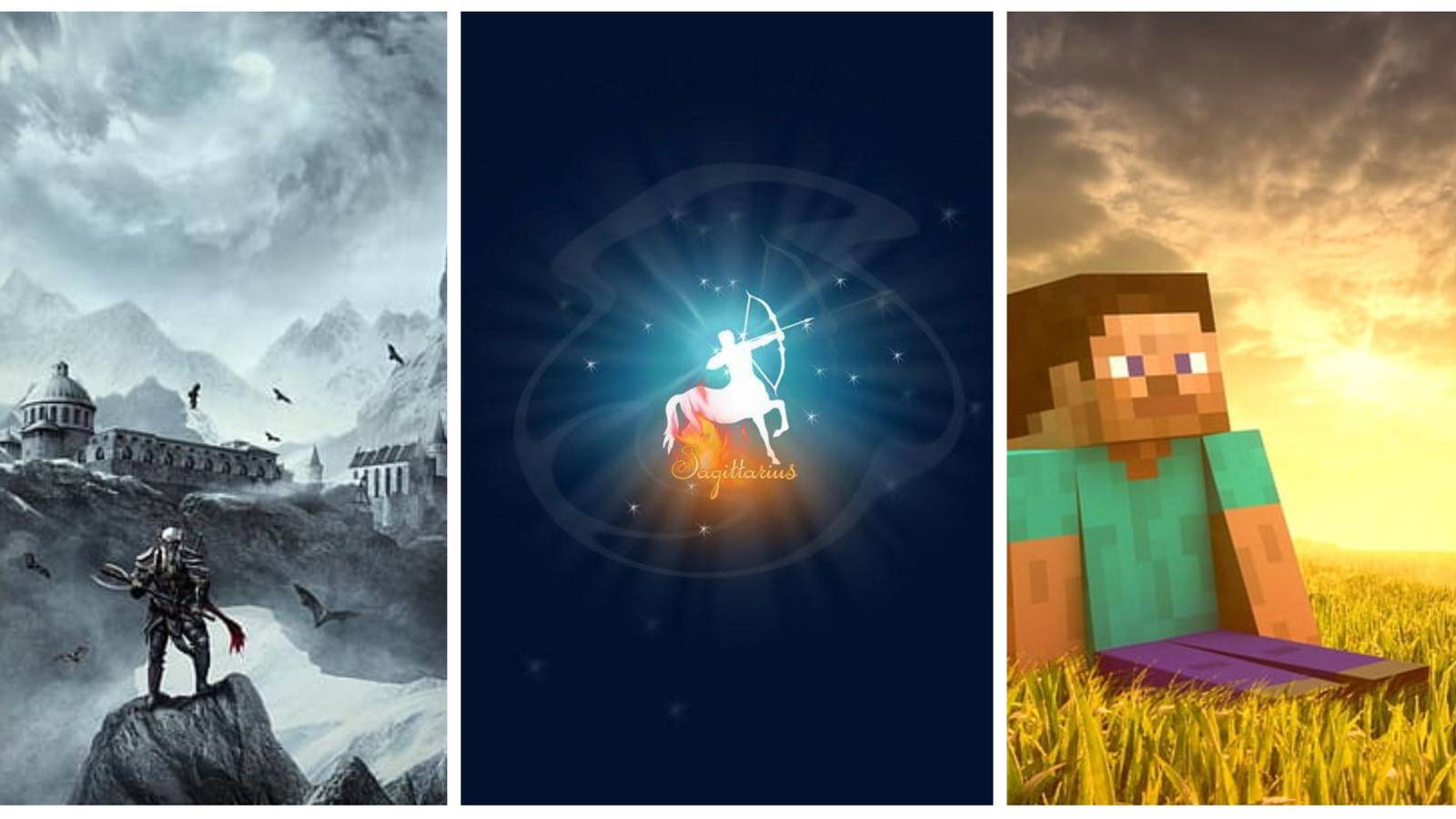 sagittarius sign with minecraft and skyrim