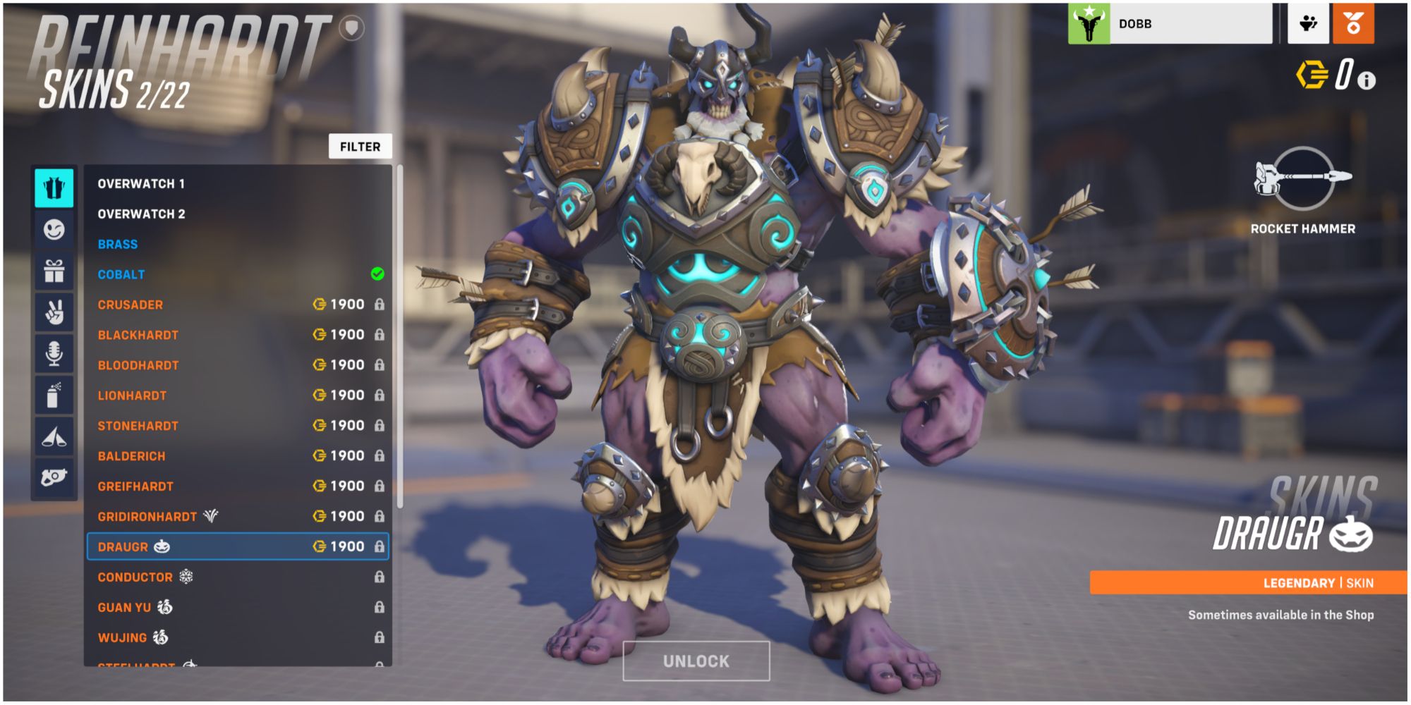 Overwatch 2 Reinhardt Skin Draugr