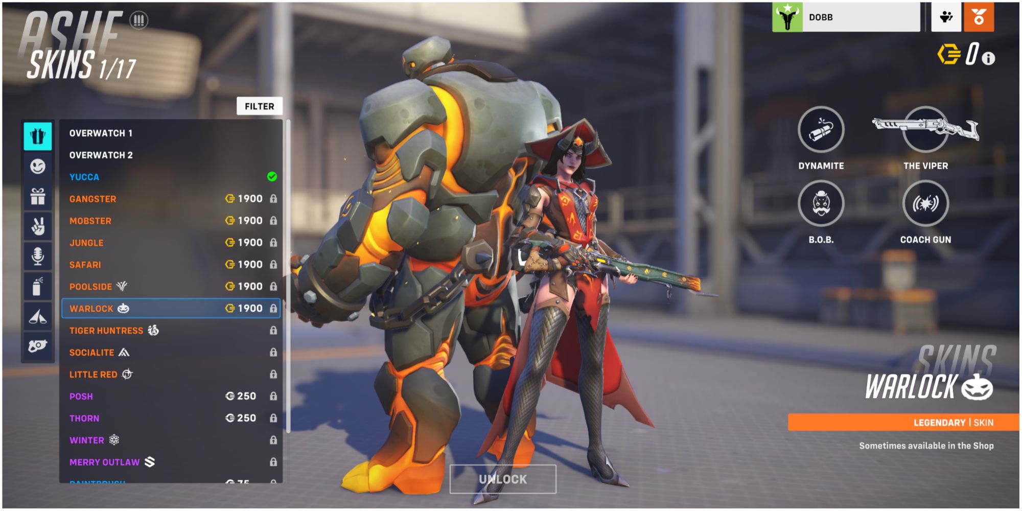 Overwatch 2 Warlock Skin Ashe and Bob