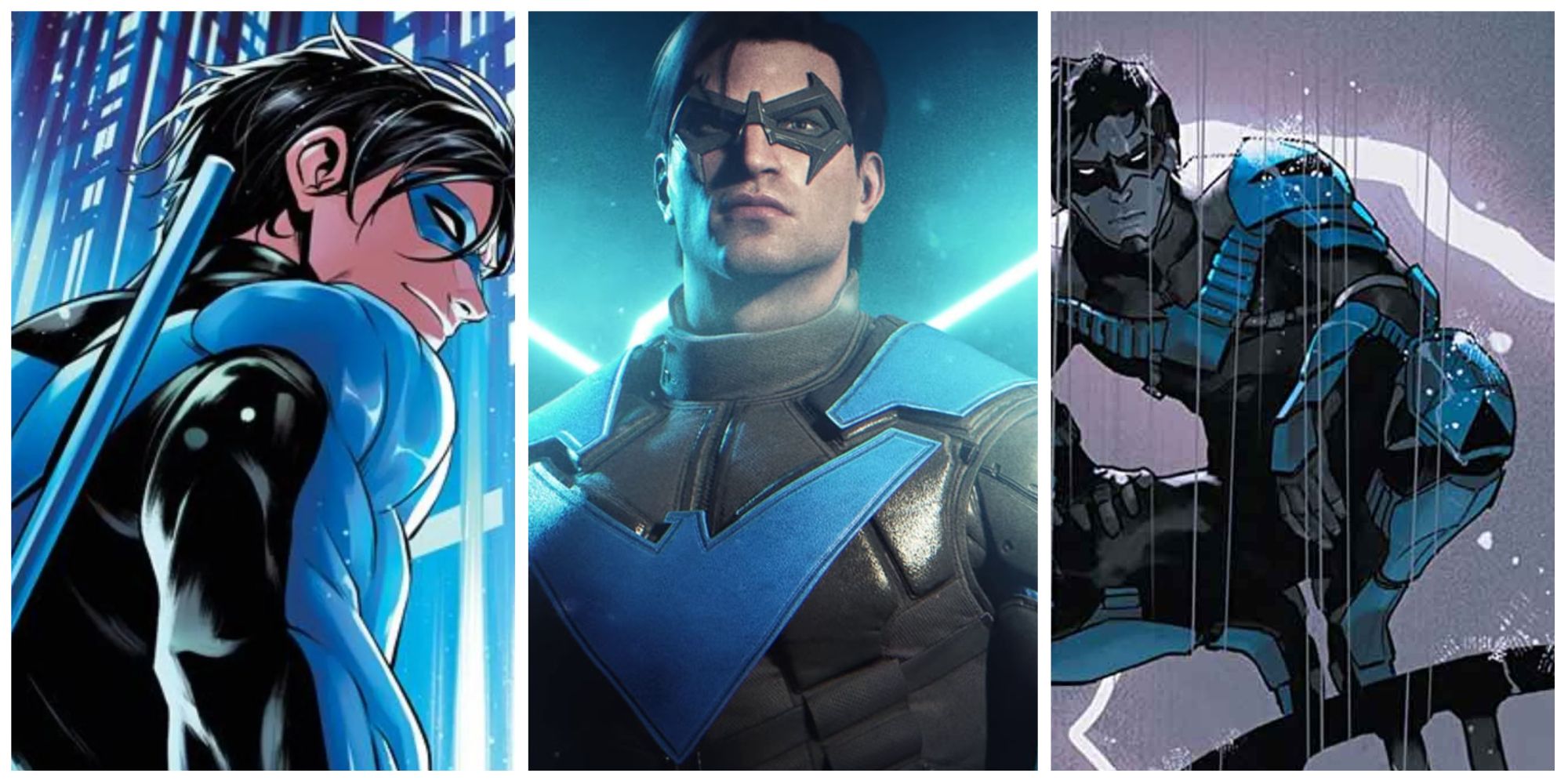 nightwing from dc comics and nightwing from gotham knights