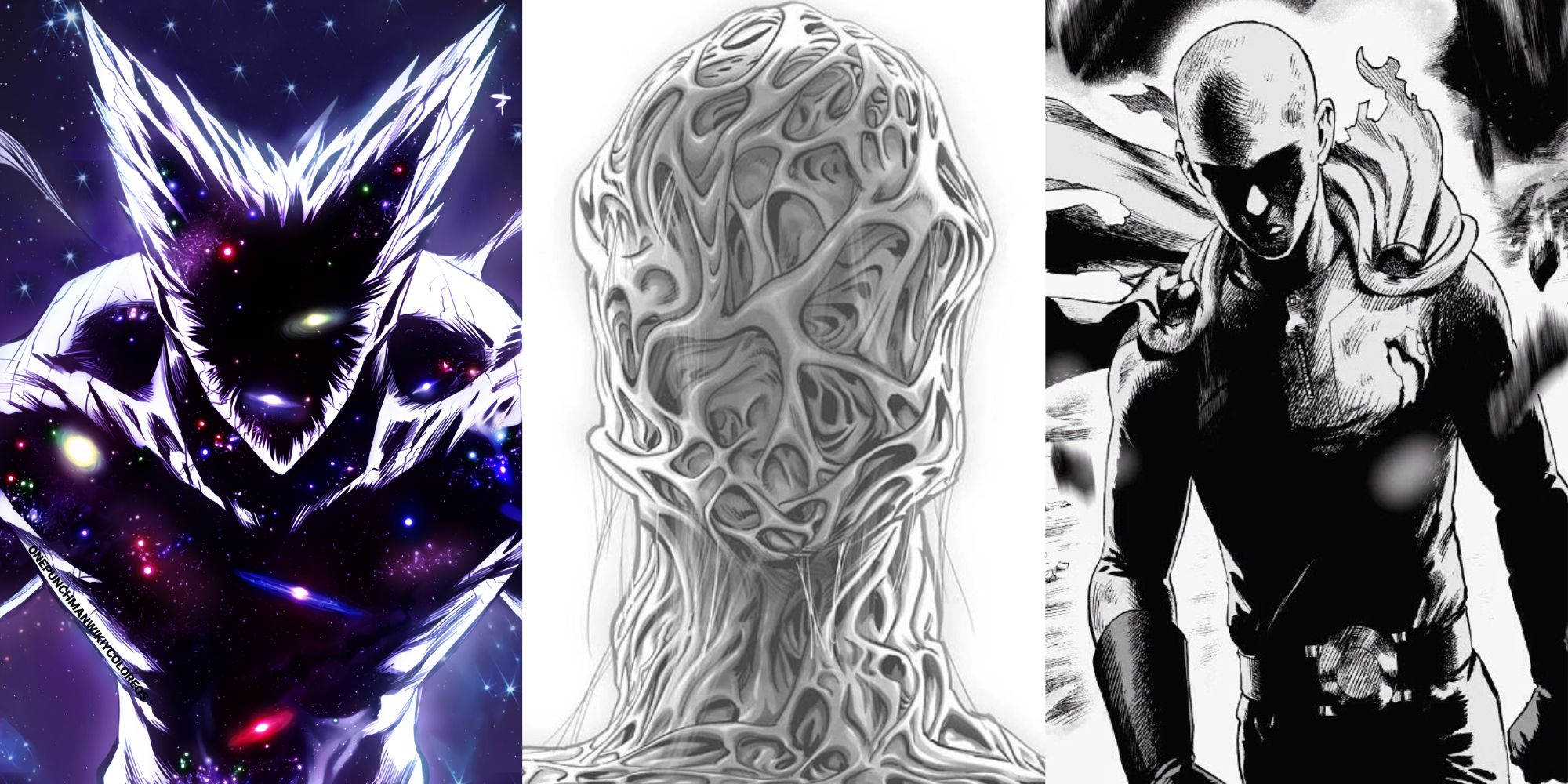 Colored Cosmic Fear Garou  One punch man anime, One punch man, One punch  man manga