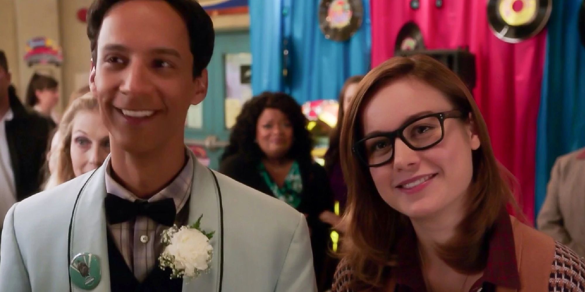 Abed at a dance with Rachel in season 4