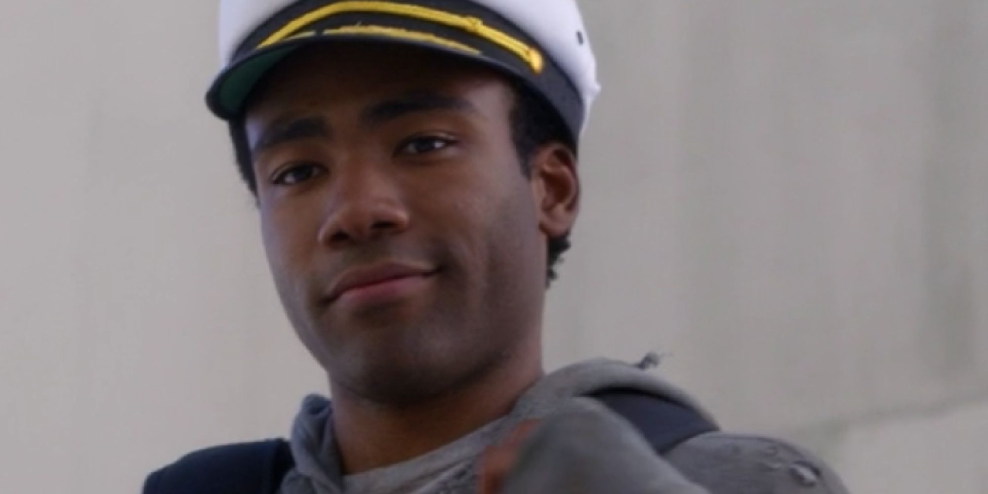 Troy wearing his captain's hat in Community
