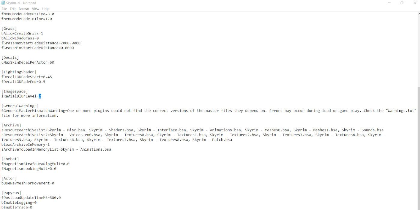 Config File Skyrim
