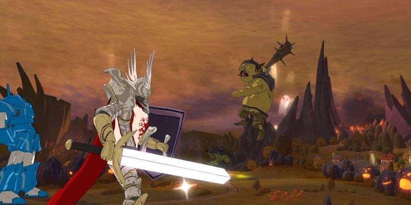 Costume Quest Screenshot Knight Being Attacked