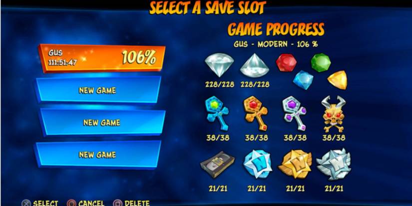 Crash 4 complete screen