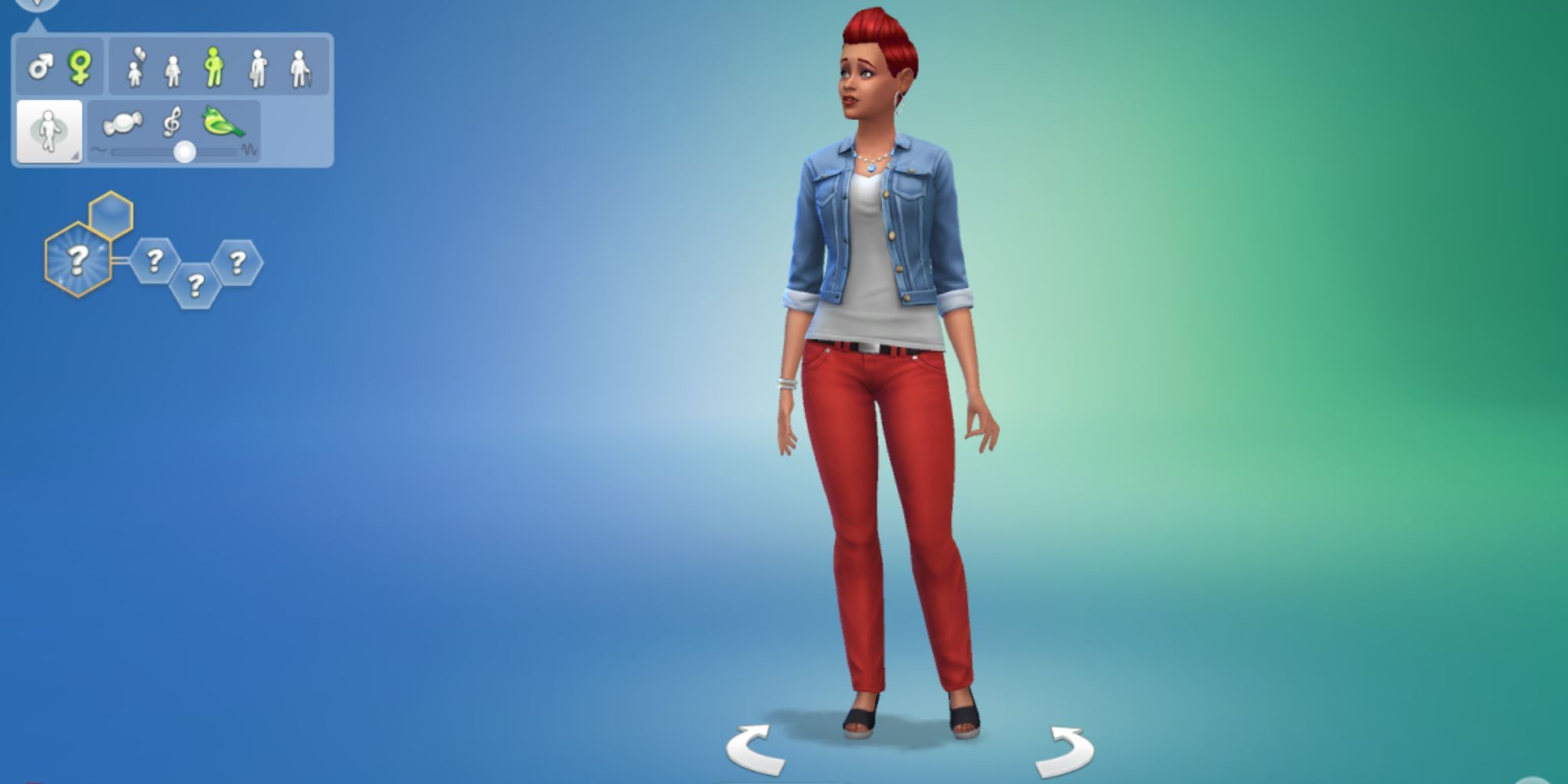 A player in Create-A-Sim in The Sims 4