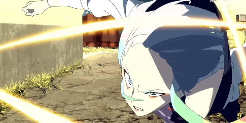 Cyberpunk Edgerunners - Lucy Fighting With Her Monowire