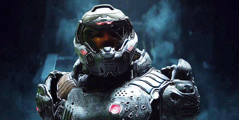 DOOM 2016 Doomslayer in Armor looking at Camera