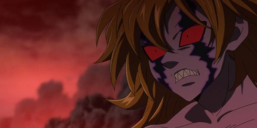 Derieri uses her Indura form to battle the Four Archangels in the Seven Deadly Sins.