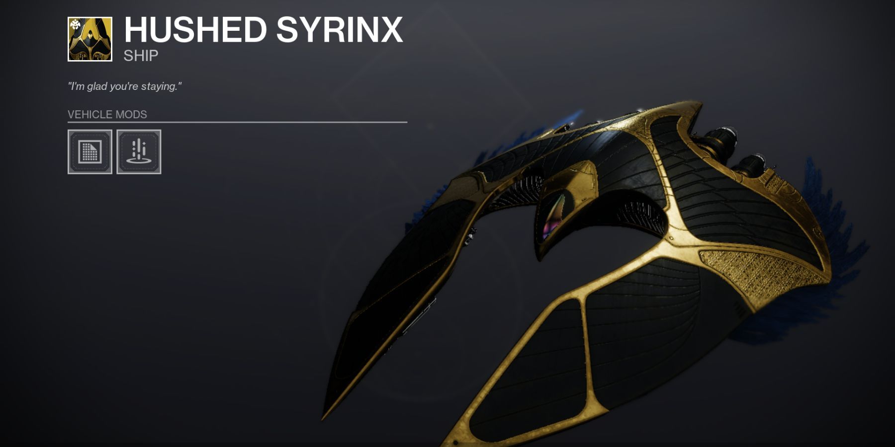 Destiny 2 Hushed Syrinx Ship