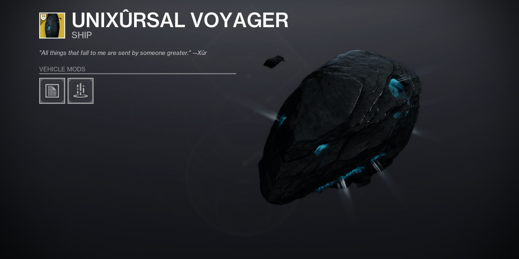 Destiny 2 Unixursal Voyager Ship
