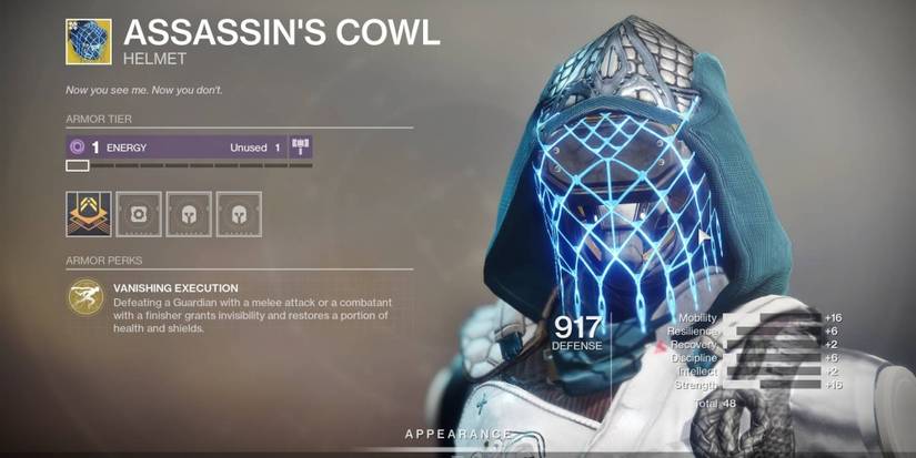 assassin's cowl hunter exotic