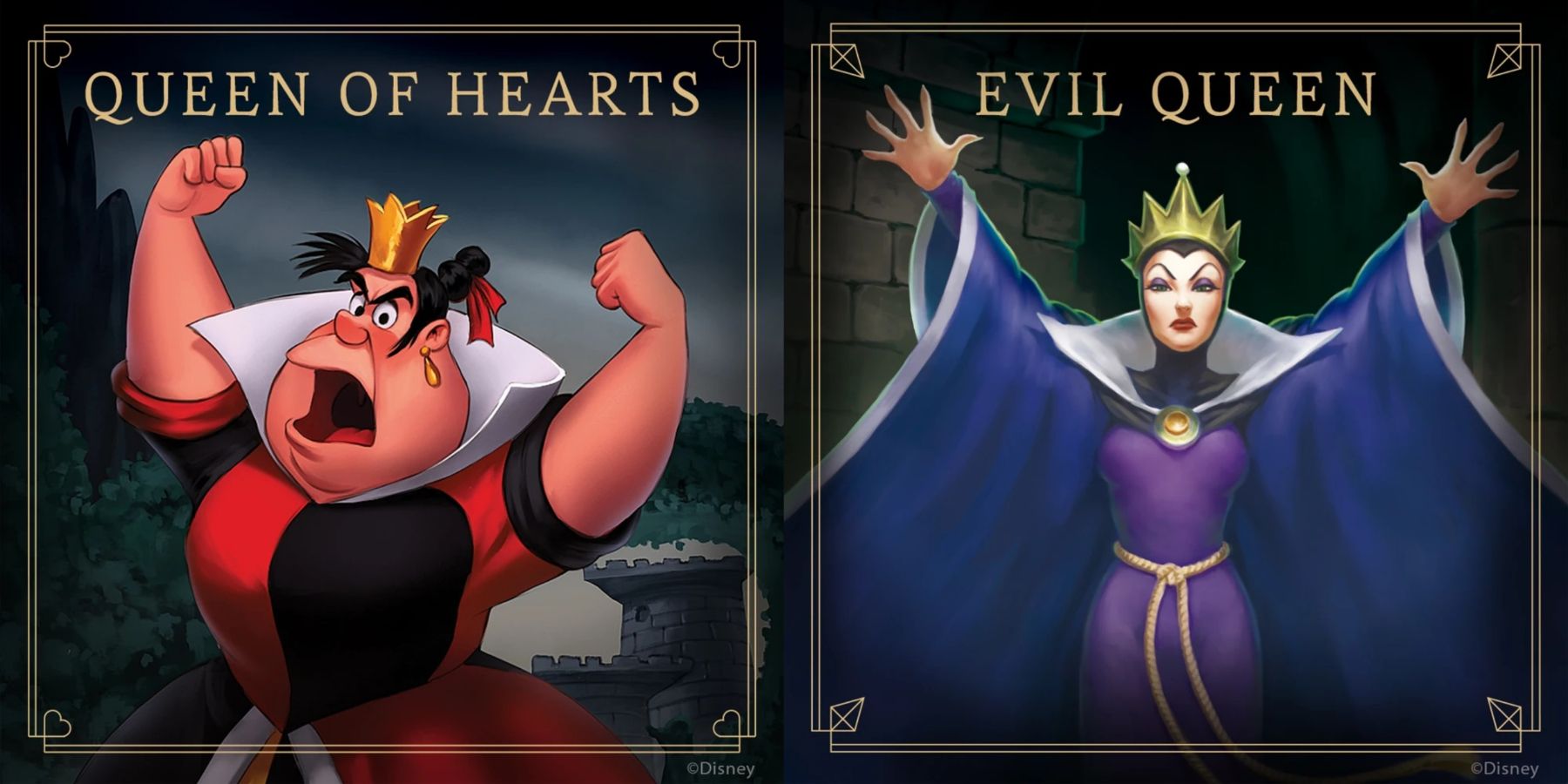 Disney Villainous Queen Of Hearts And Evil Queen