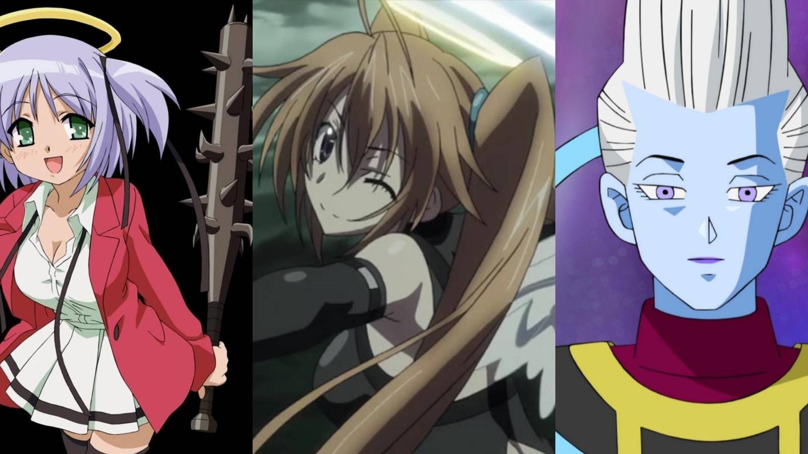 Dokuro Mitsukai in Bludgeoning Angel Dokuro-chan, Irina Shido in High School DxD, Whis in Dragon Ball