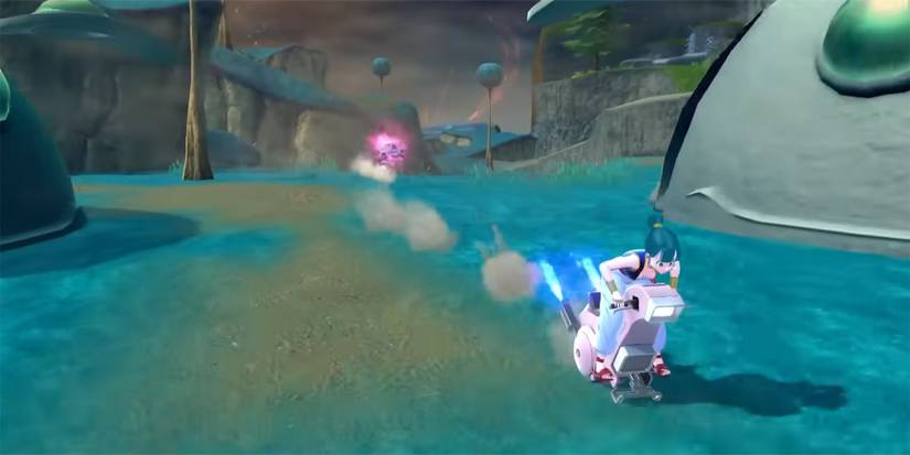 Dragon Ball The Breakers - Bulma Running Away From Freiza Using Motorbike