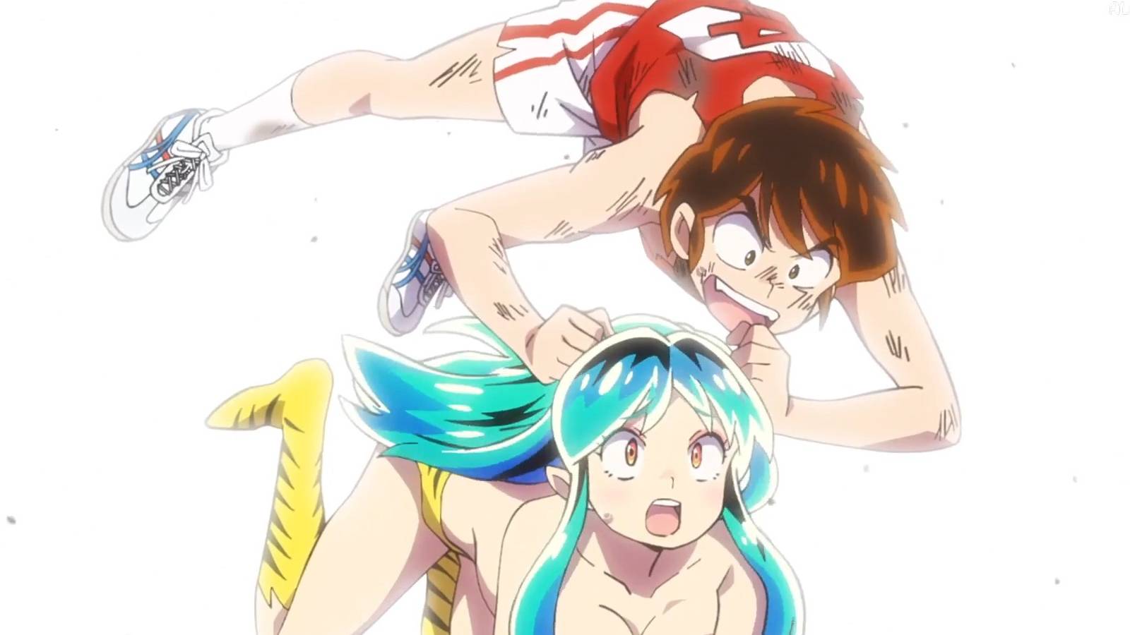 E1 Ataru catching Lum by the horns