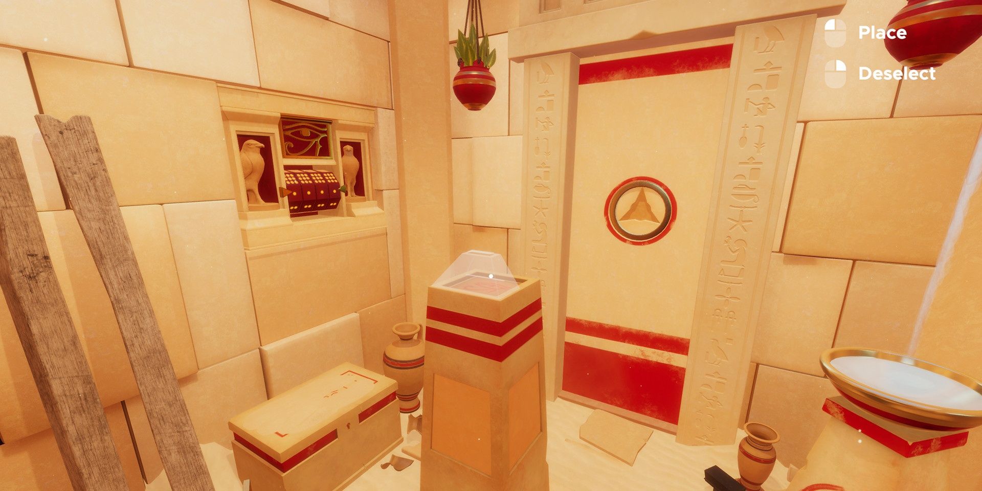 An escape room themed like a desert temple in Escape Simulator