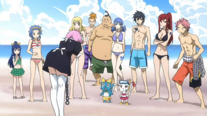 Fairy Tail's fan service beach episode.