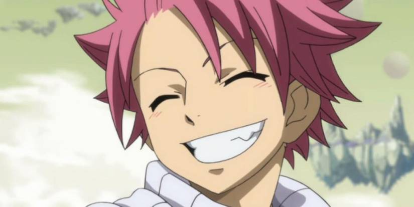 Natsu Dragneel from Fairy Tail, smiling.