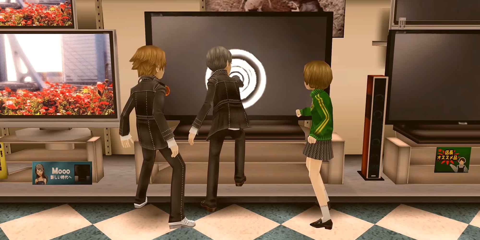 Entering the TV world in Persona 4