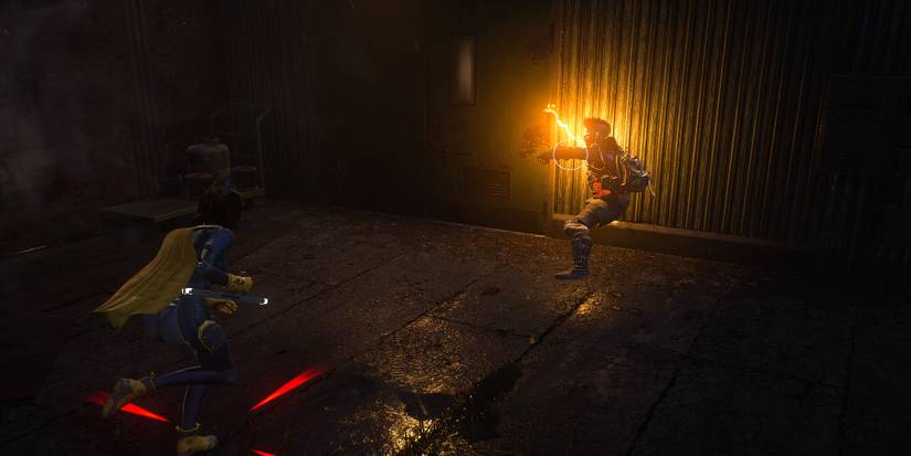 Fighting enemies in Gotham Knights