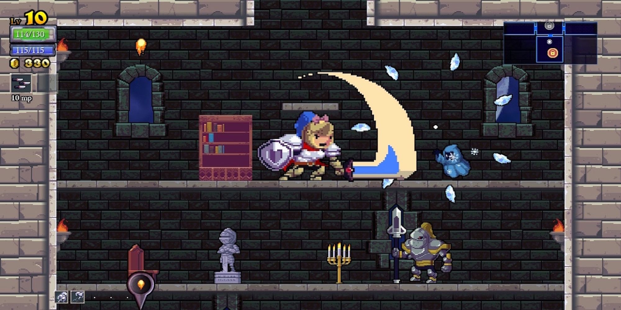 Fighting enemies in Rogue Legacy