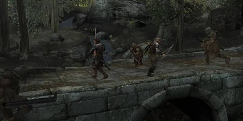Fighting enemies in The Lord Of The Rings The Two Towers
