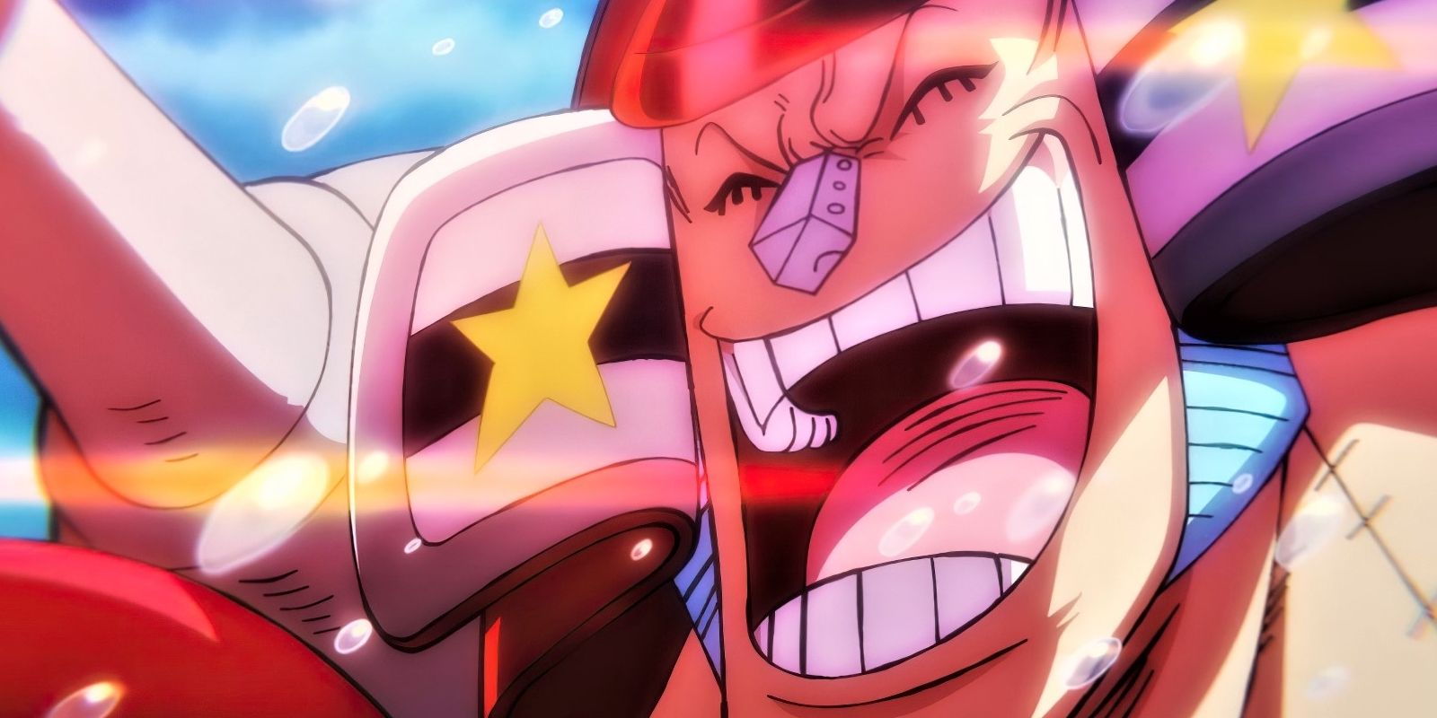 Franky smiling in One Piece