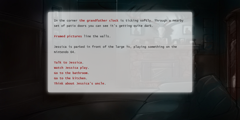 In the living room in The Uncle Who Works For Nintendo