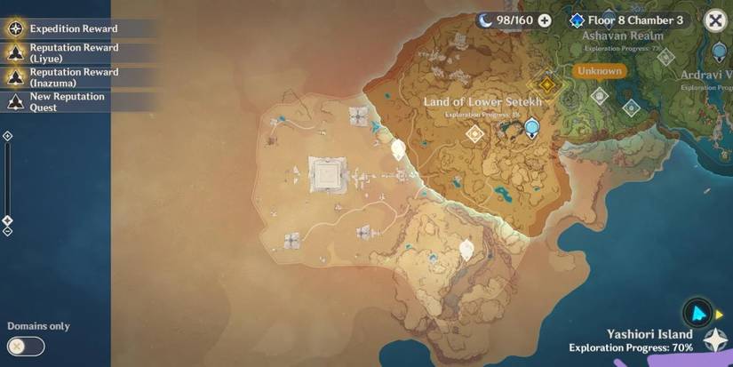 Genshin Impact Sumeru map