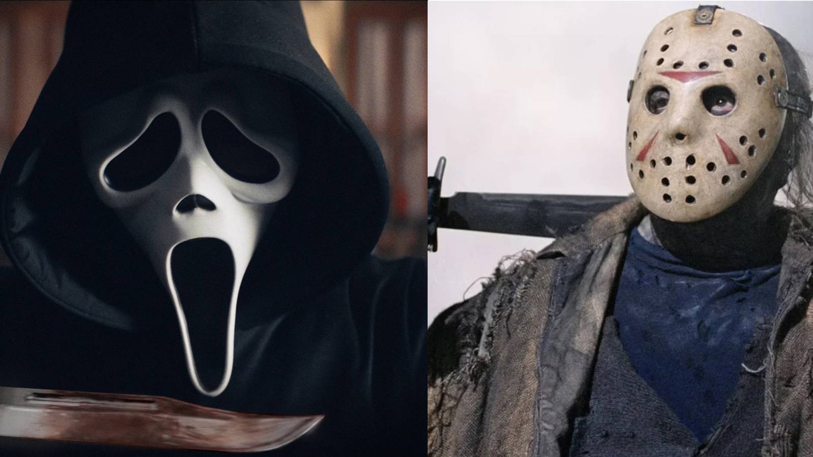 Ghost face and Jason from Horror Movies Scream and Friday the 13th