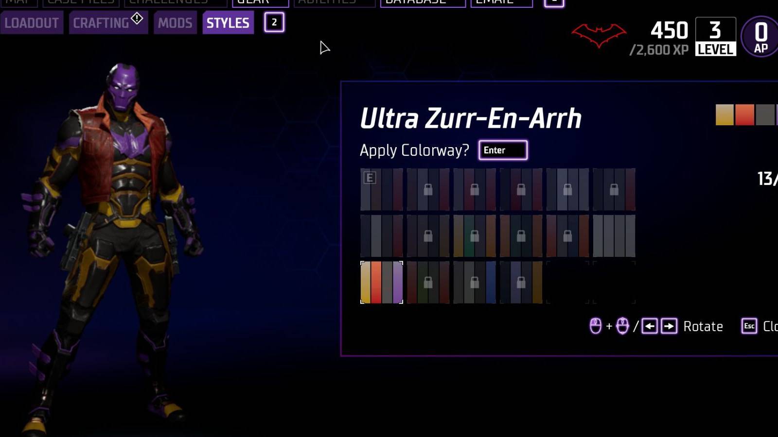 Gotham Knights Colorways