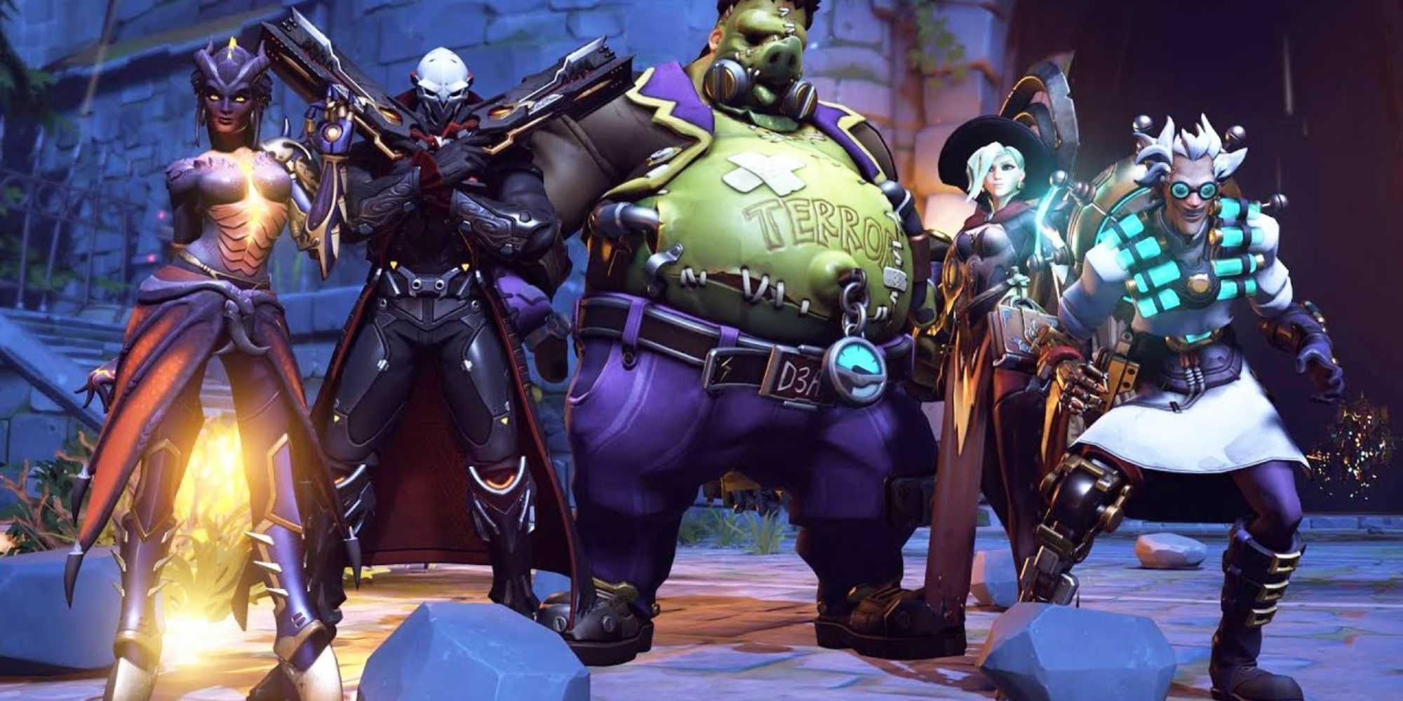 Five of the Halloween skins from Overwatch