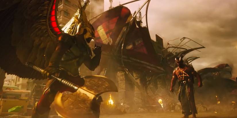 Hawkman and Sabbac in Black Adam