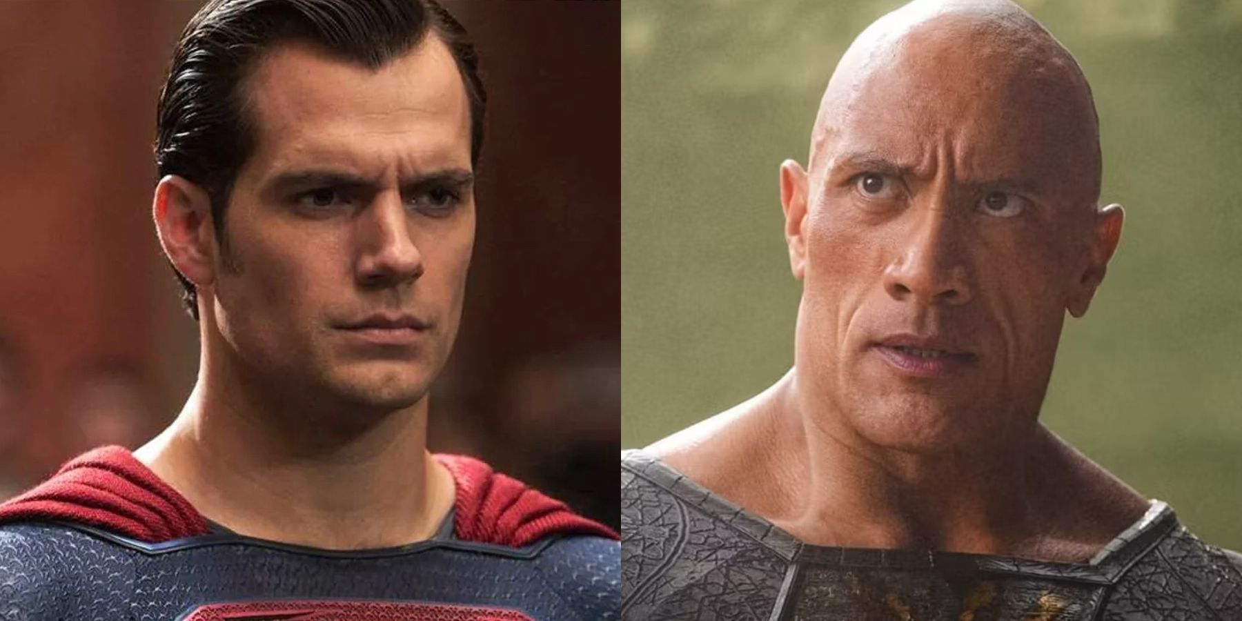 Dwayne Johnson Black Adam and Henry Cavill Superman Speculated For