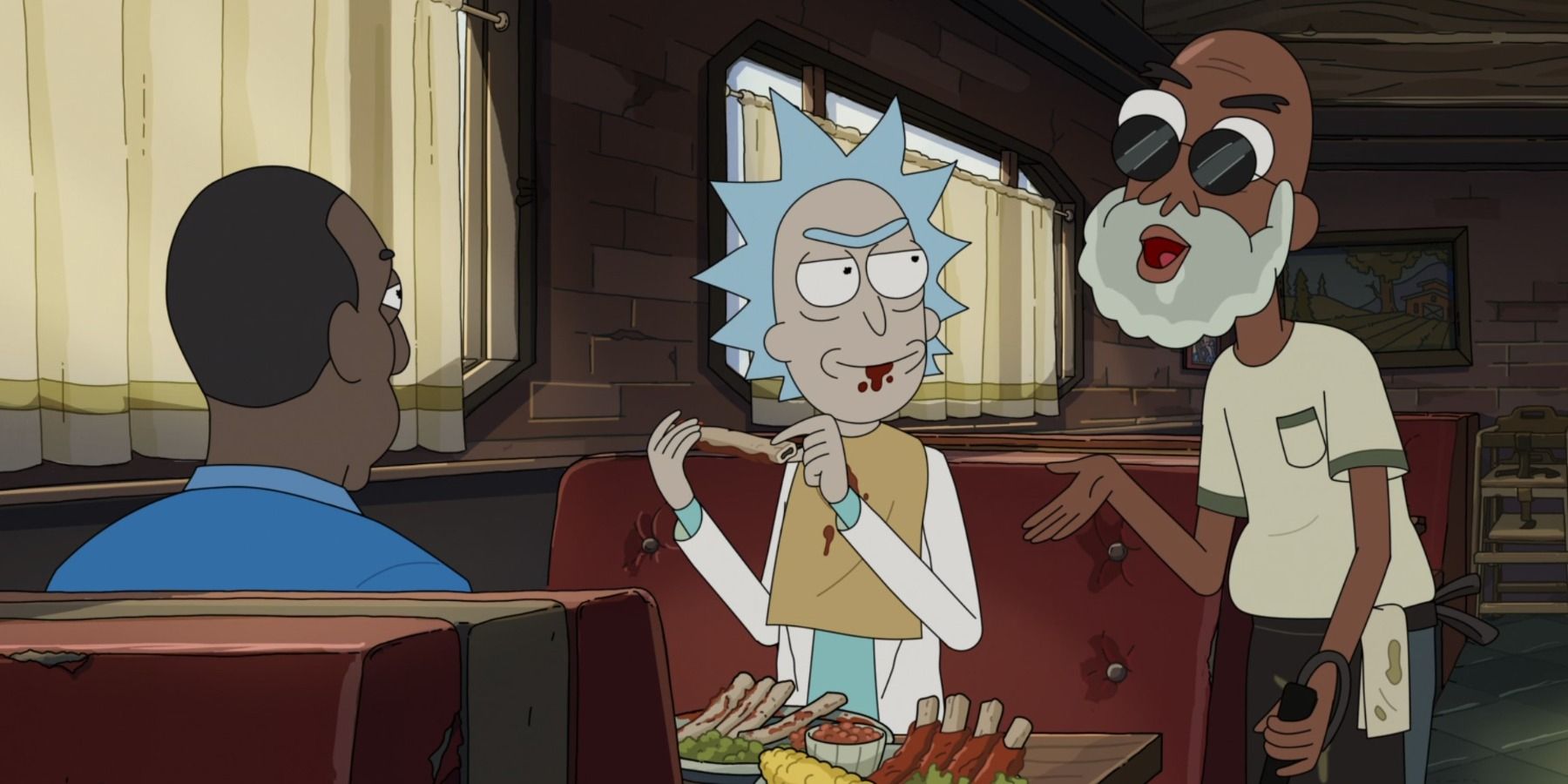 Rick and Morty House of Cards barbeque scene
