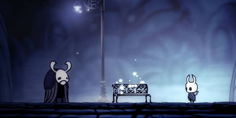 Hollow Knight Elderbug and Bench