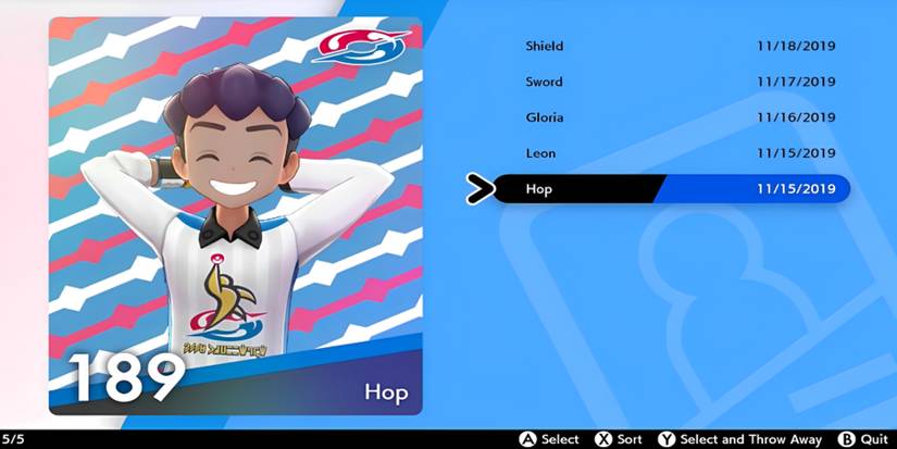 Pokemon Sword and Shield's Hop and his League Card