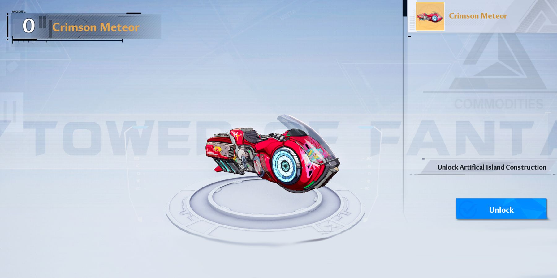 How To Unlock Crimson meteor vehicle in tower of fantasy