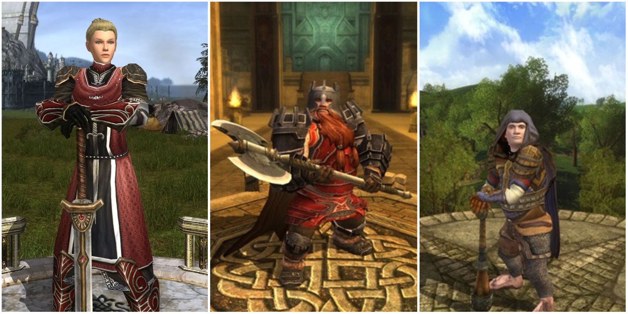 Human, Dwarf, and Hobbit in The Lord of the Rings Online