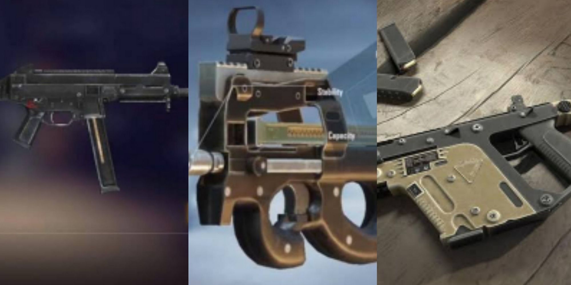 image of three smgs in pubg mobile 