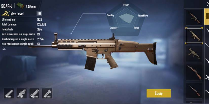 scar l in pubg mobile