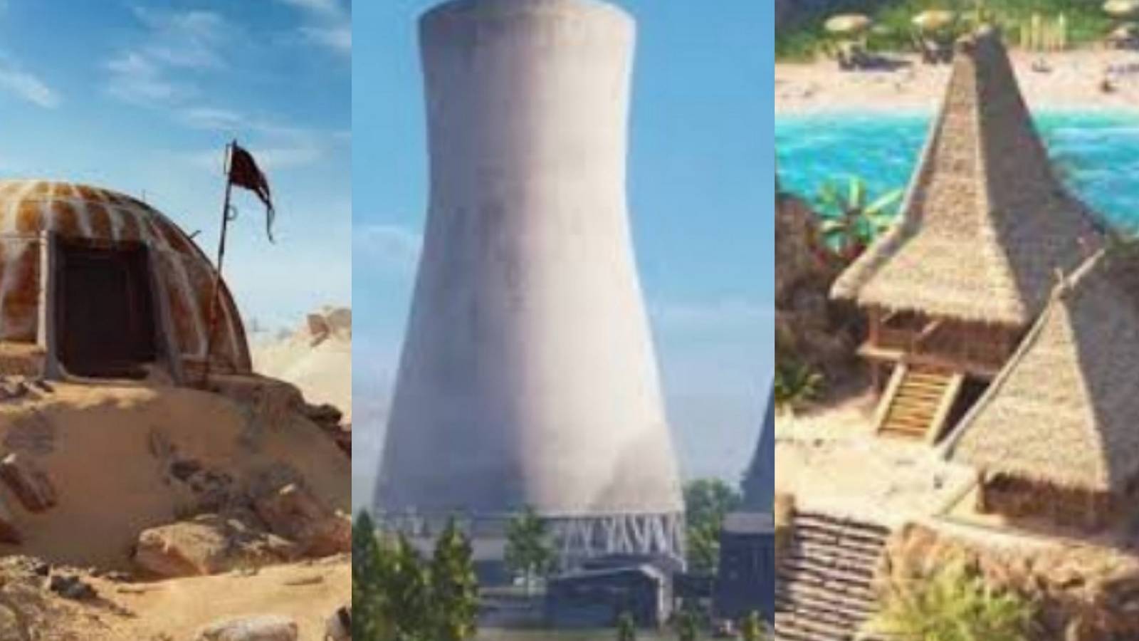 image of three maps in pubg mobile