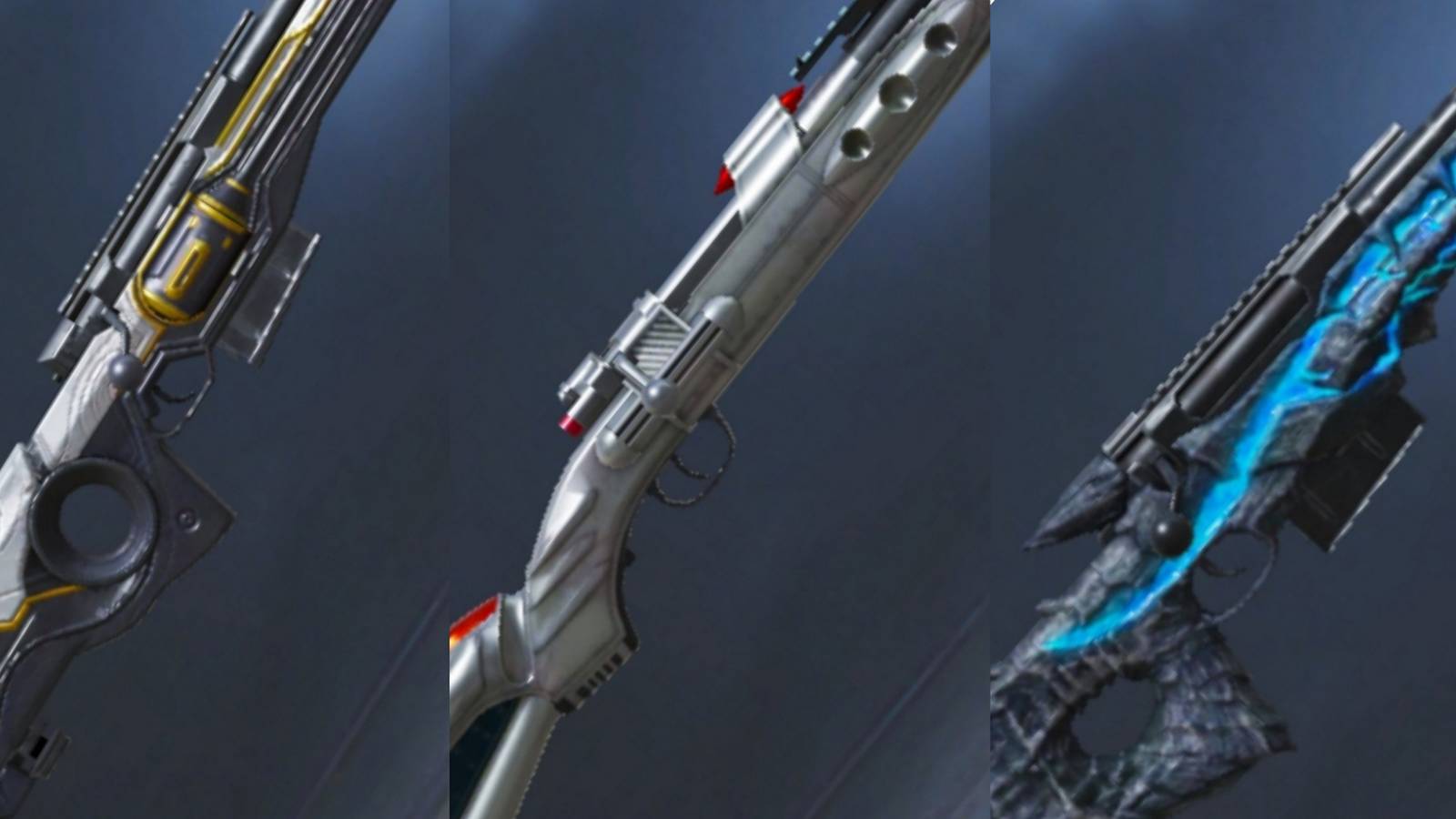 image of three sniper rifles in pubg mobile