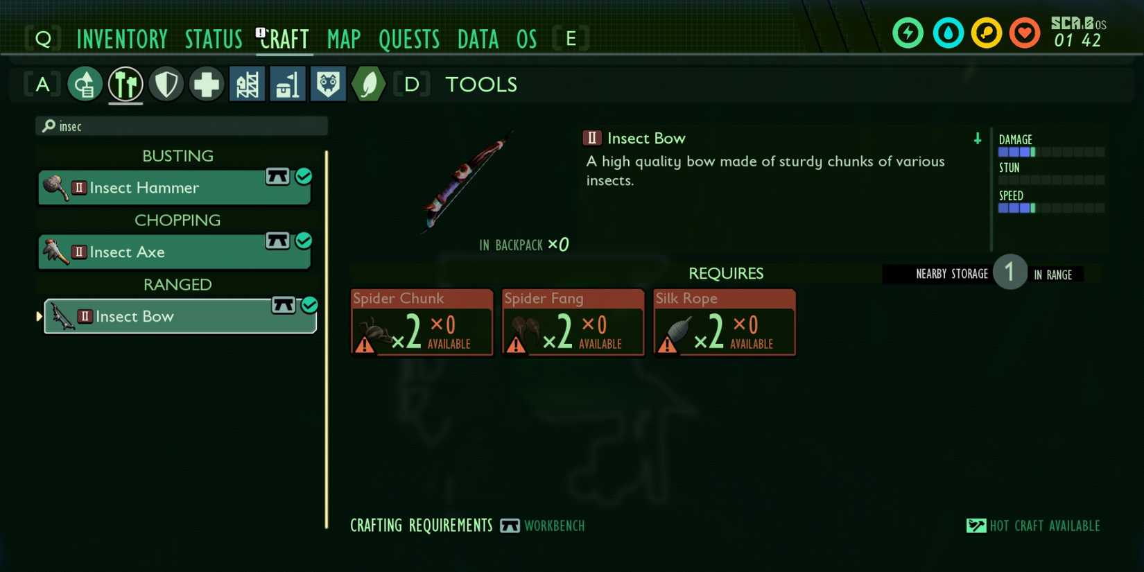 Insect Bow in grounded